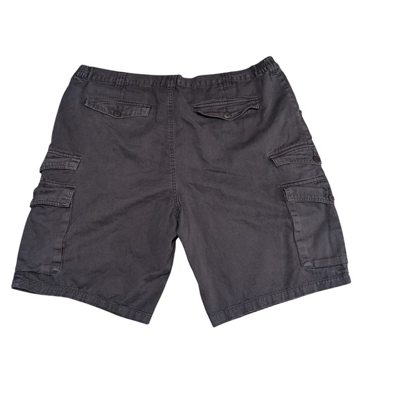 KingSize Mens 48 Big Cargo Shorts Charcoal Gray Cotton Twill Utility Pockets - Picture 2 of 7